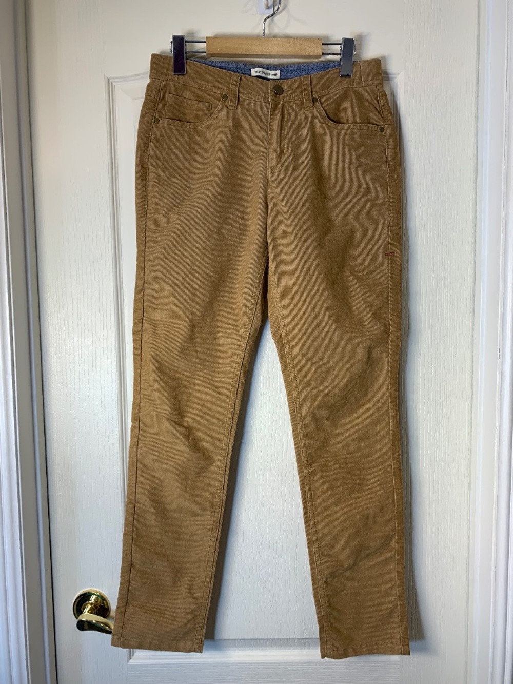 Toad&Co Women’s Size 6 Fine Corduroy Pants Caramel Brown Organic Cotton Straight